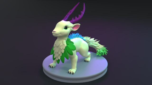 Wolpertinger Fantasy Monster Animal 3D PRINT BLEND FBX OBJ STL 3D Print Model .c4d .max .obj .3ds .fbx .stl .blend 
