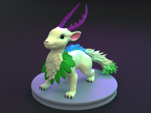 Wolpertinger Fantasy Monster Animal 3D PRINT BLEND FBX OBJ STL 3Dプリントモデル