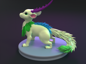 Wolpertinger Fantasy Monster Animal 3D PRINT BLEND FBX OBJ STL 3D Print Model