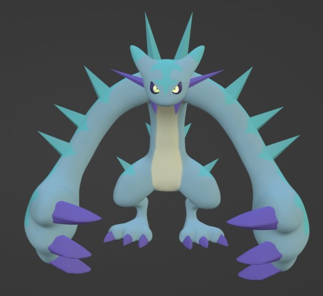 Cryolinx Palworld Pokemon 3D Print Free model STL FBX BLEND 3Dプリントモデル .c4d .max .obj .3ds .fbx .stl .blend 