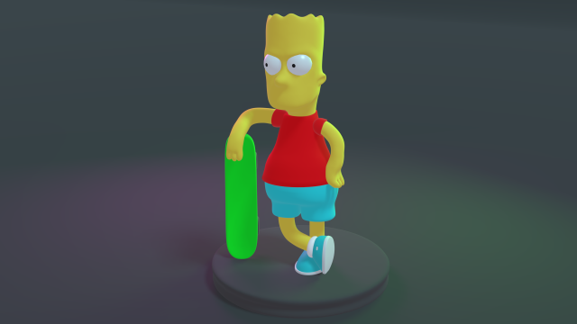 Bart Simpson 3D Print Model Modèles 3D en vedette .c4d .max .obj .3ds .fbx .stl .blend 