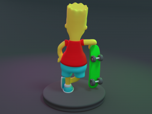 Bart Simpson 3D Print Model Modèles 3D en vedette