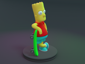 Bart Simpson 3D Print Model Modèles 3D en vedette