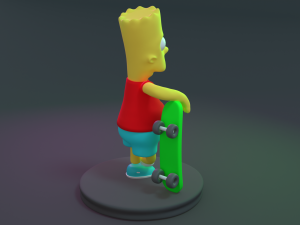 Bart Simpson 3D Print Model Modèles 3D en vedette