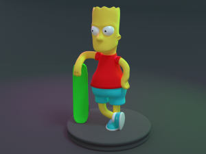 Bart Simpson 3D Print Model Modèles 3D en vedette
