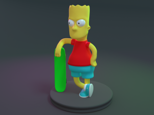 Bart Simpson 3D Print Model Modèles 3D en vedette