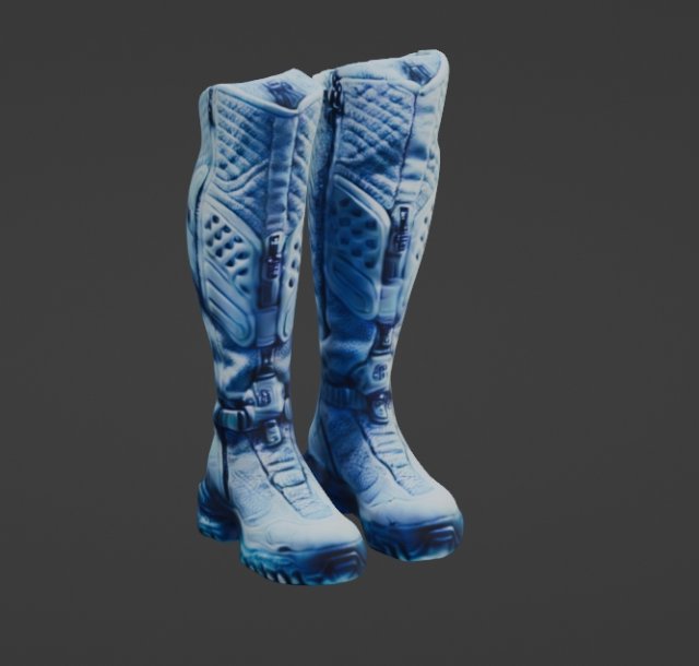 Sci-fi Boots Blend 3D Model .c4d .max .obj .3ds .fbx .stl .blend 