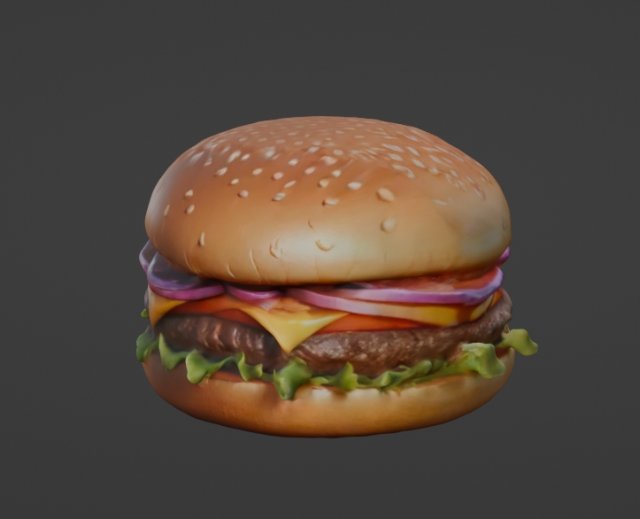 Hamburger photorealistic high quality photo textures 3D 모델 .c4d .max .obj .3ds .fbx .stl .blend 