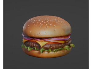 Hamburger photorealistic high quality photo textures 3Dモデル