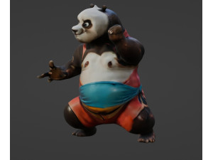 Kung Fu Panda Blend Modelo 3D
