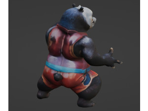 Kung Fu Panda Blend Modelo 3D