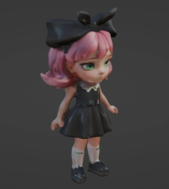 A petite little girl BLEND 3D Model .c4d .max .obj .3ds .fbx .stl .blend