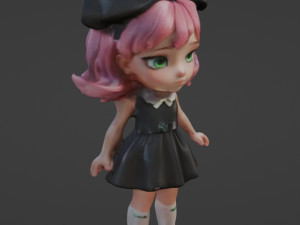 A petite little girl BLEND 3D Model