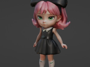 A petite little girl BLEND Modelo 3D