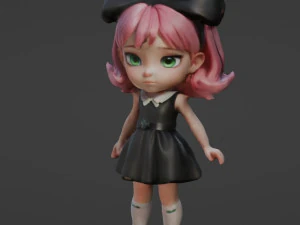 A petite little girl BLEND 3D Model
