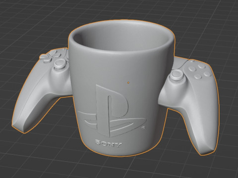 GAMEPAD DUALSENSE SONY PLAYSTATION 5 CUP 3Dプリントモデル