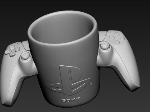 GAMEPAD DUALSENSE SONY PLAYSTATION 5 CUP 3D 프린트 모델
