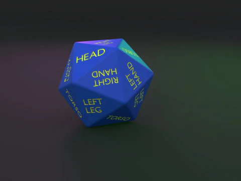 DICE D20 FALLOUT 3D Print Model