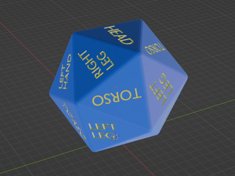DICE D20 FALLOUT Modelo de Impressão 3D