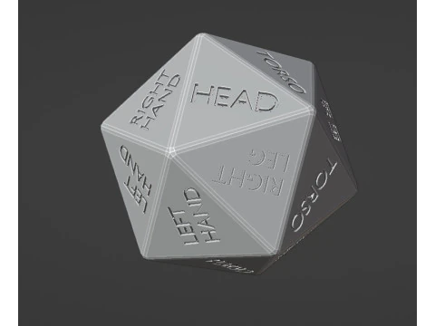 DICE D20 FALLOUT 3D Print Model