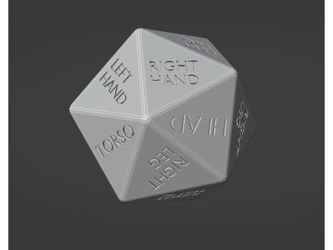 DICE D20 FALLOUT 3D Print Model