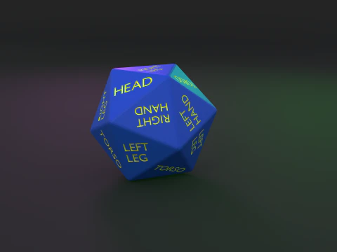 DICE D20 FALLOUT 3D Print Model
