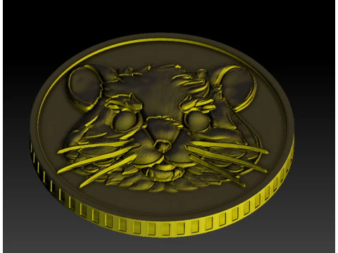 Hamster Kombat Coin 3D Print Model