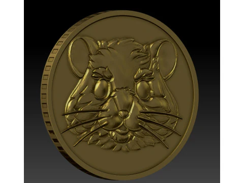 Hamster Kombat Coin 3D Print Model