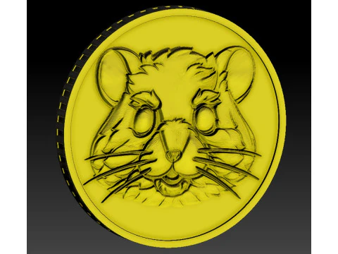 Hamster Kombat Coin 3D Print Model