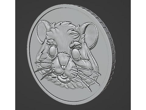 Hamster Kombat Coin 3D Принт Модель