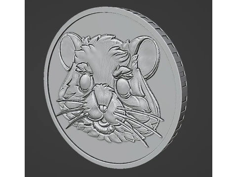 Hamster Kombat Coin 3D Print Model