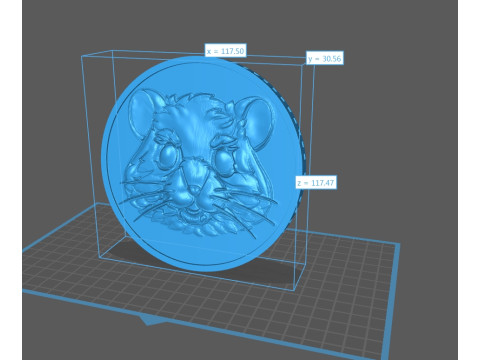 Hamster Kombat Coin 3D Принт Модель