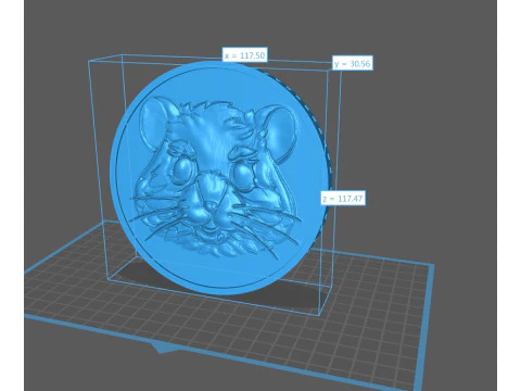 Hamster Kombat Coin 3D Print Model