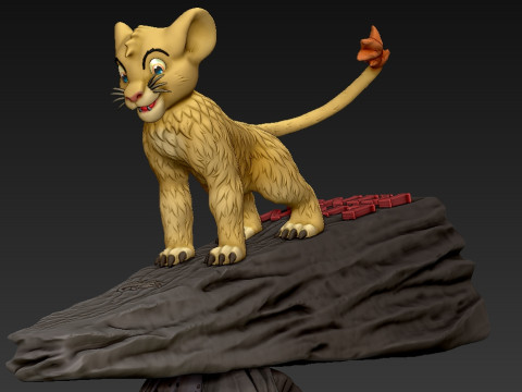Lion King Diorama STL Modelo de impresión 3D