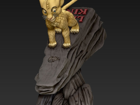 Lion King Diorama STL Model Cetak 3D