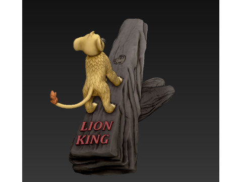 Lion King Diorama STL Model Cetak 3D