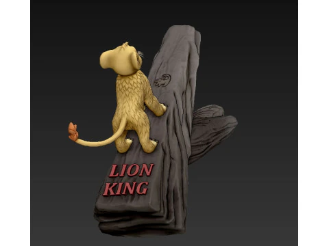 Lion King Diorama STL 3D Print Model