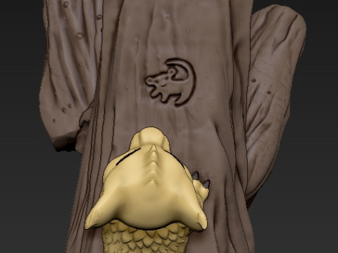 Lion King Diorama STL Model Cetak 3D
