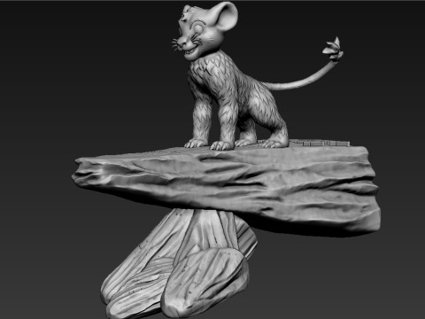 Lion King Diorama STL Model Cetak 3D