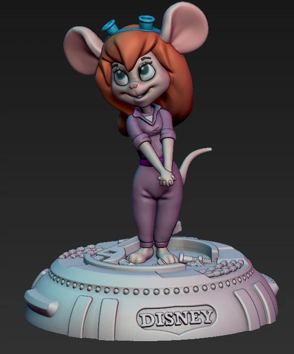 Gadget Hackwrench Chip and Dale 3D Print Model .c4d .max .obj .3ds .fbx .stl .blend 
