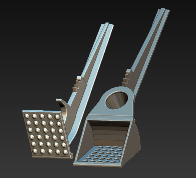 Garlic press 3D Model .c4d .max .obj .3ds .fbx .stl .blend 