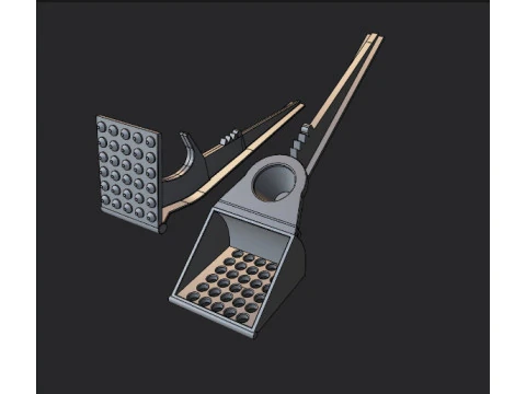 Knoblauchpresse 3D Modell