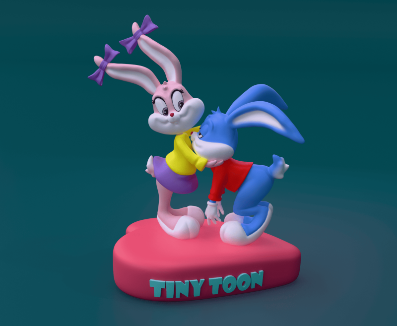 Tiny Toon Bugs Bunny 3Dプリントモデル .c4d .max .obj .3ds .fbx .stl .blend 