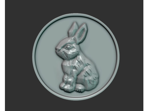 Rabbit coin 3D प्रिंट मॉडल