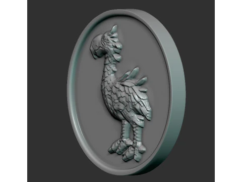 Bas-relief Phorusrhacos 3D Print Model