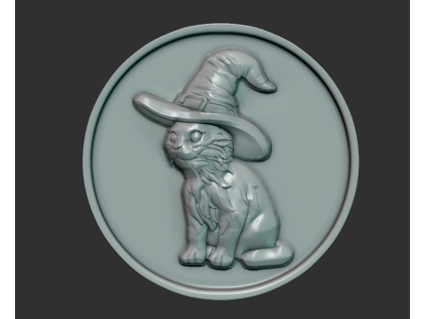 Bas-relief cat Modelo de Impressão 3D