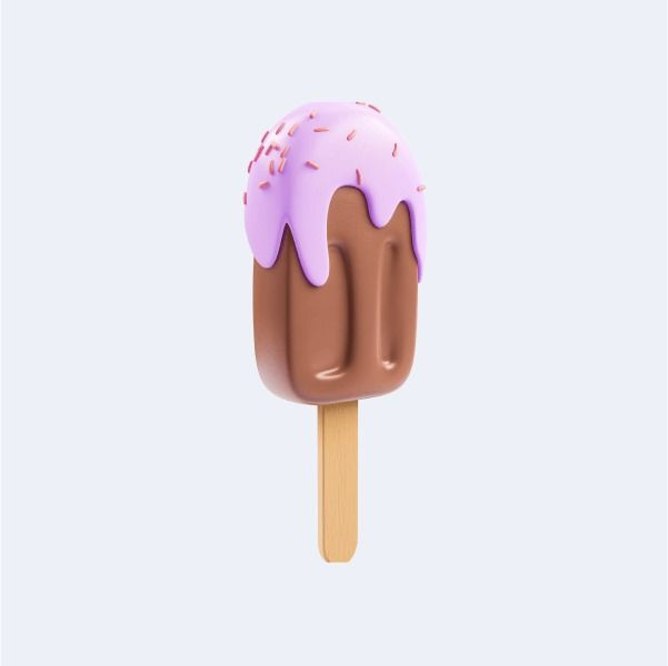 Helado Modelo 3D .c4d .max .obj .3ds .fbx .stl .blend