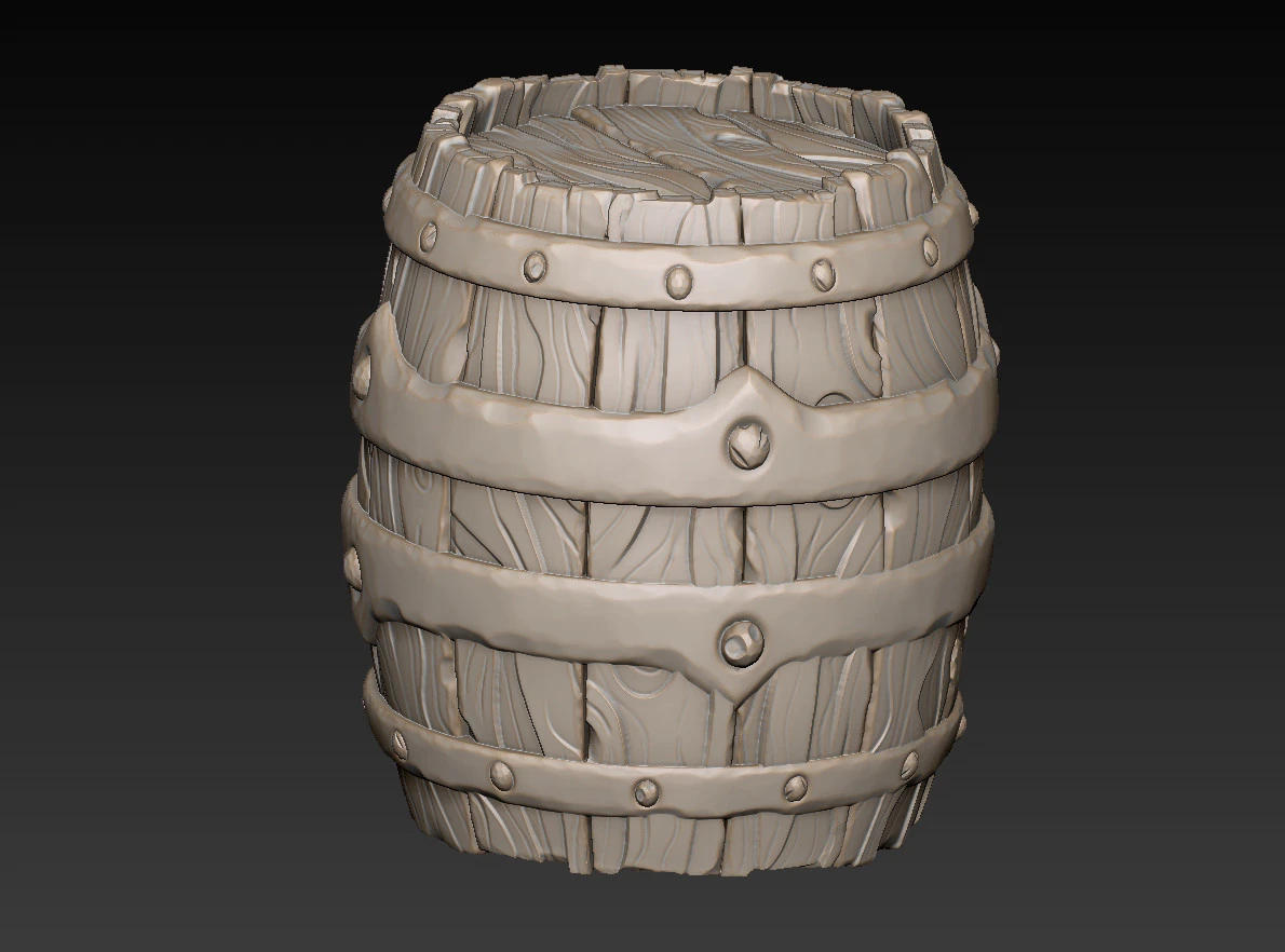 Barrel 3D Print Model .c4d .max .obj .3ds .fbx .stl .blend 