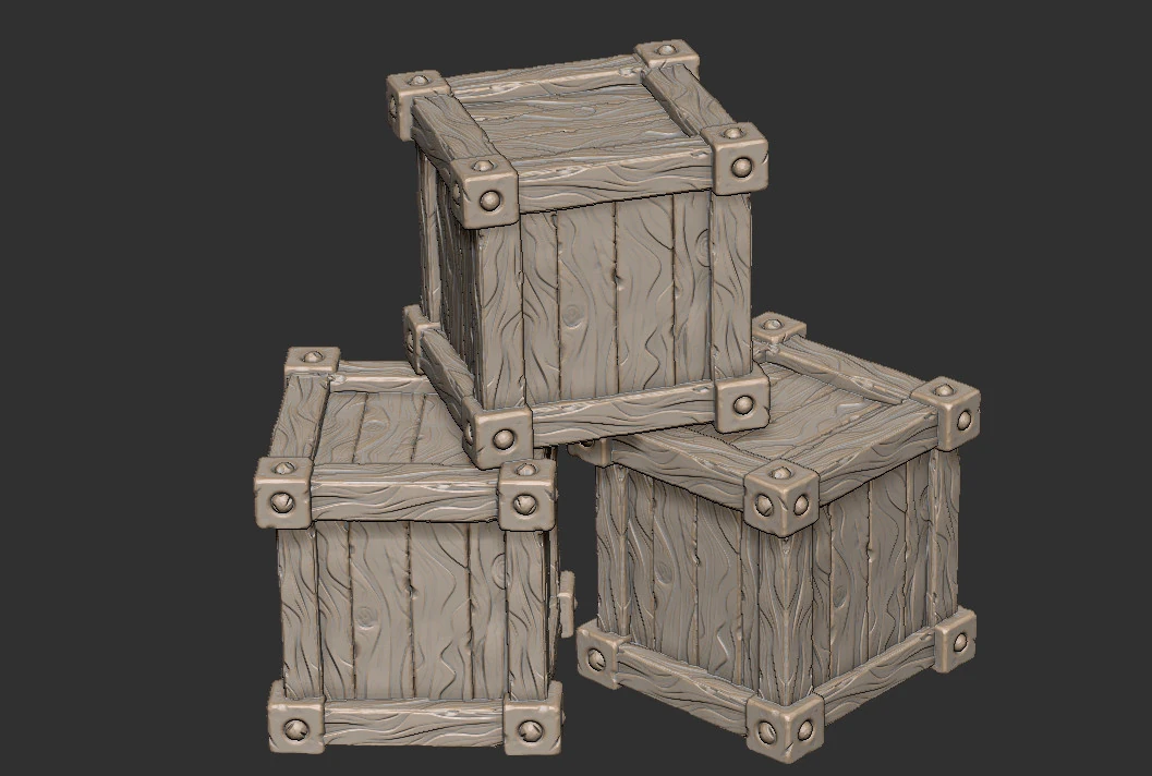 Crate 3D Model .c4d .max .obj .3ds .fbx .stl .blend 