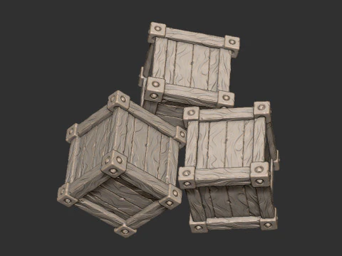 Crate 3D Model